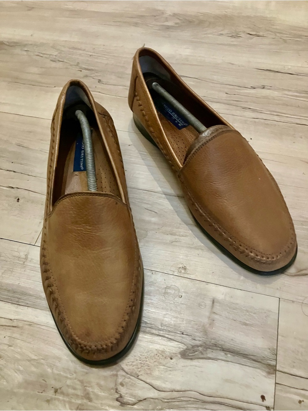Giorgio Brutini Le Glove Men's Tan Leather Slip-On Loafers 11D